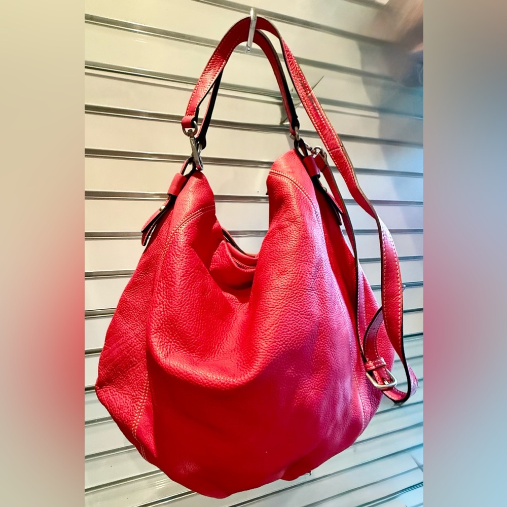 NWOT Pink Genuine Leather Hobo Bag  - designer direct.